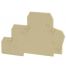 Plaque d'extrémité beige pour borne à deux étages + terre ERT2E - IMO
