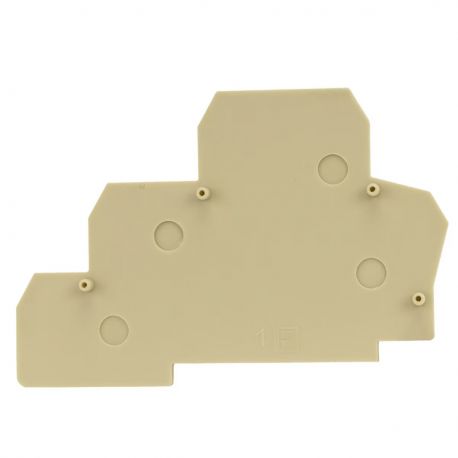 Plaque d'extrémité beige pour borne à deux étages + terre ERT2E - IMO