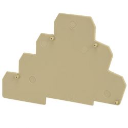 Plaque d'extrémité beige pour borne à trois étages + terre ERT3E - IMO