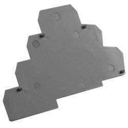 Plaque d'extrémité gris pour borne à trois étages + terre ERT3E - IMO
