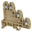 Borne de jonction capteur trois étages à vis 2,5mm² - pas 6mm - beige - IMO