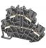 Borne de jonction deux étages à ressort 2,5mm² - pas 5mm - grise - type PushFit - IMO Borne de jonction deux étages à ressort 2,5mm² - pas 5mm - grise - type PushFit - IMO