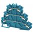 Borne de jonction trois étages à ressort 2,5mm² - pas 5mm - bleue - type PushFit - IMO Borne de jonction trois étages à ressort 2,5mm² - pas 5mm - bleue - type PushFit - IMO