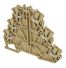 Borne de jonction trois étages à ressort 2,5mm² - pas 5mm - beige - type PushFit - IMO