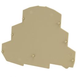 Plaque d'extrémité beige pour borne trois étagesPFT3 et PFT2E - IMO