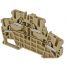 Borne de jonction deux étages à ressort 4mm² - pas 6mm - beige - type PushFit - IMO