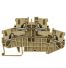 Borne de jonction deux étages à ressort 4mm² - pas 6mm - beige - type PushFit - IMO