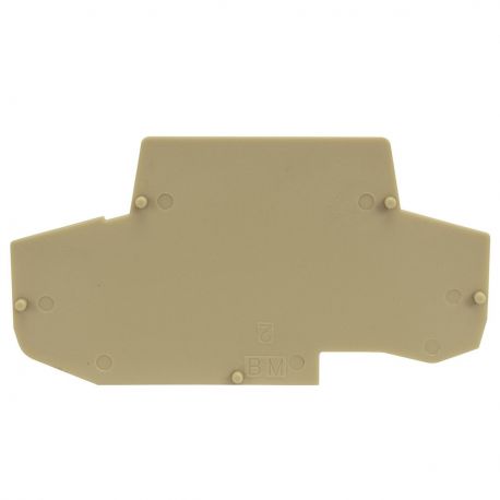 Plaque d'extrémité beige pour borne deux étages PFD4 - IMO Plaque d'extrémité beige pour borne deux étages PFD4 - IMO