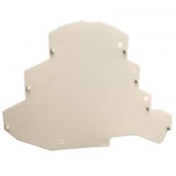 Plaque d'extrémité beige pour borne trois étages + terre PFT3E - IMO