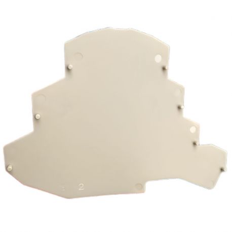 Plaque d'extrémité beige pour borne trois étages + terre PFT3E - IMO Plaque d'extrémité beige pour borne trois étages + terre PFT3E - IMO