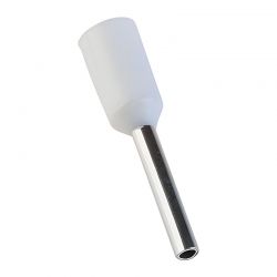 Embout de câblage simple à sertir, 0.5mm², blanc - sachet de 100 pcs