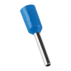 Embout de câblage simple à sertir, 0.75mm², bleu - sachet de 100 pcs