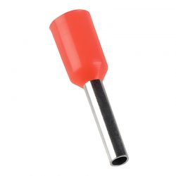 Embout de câblage simple à sertir, 1 mm², rouge - sachet de 100 pcs