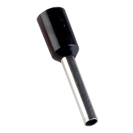 Embout de câblage simple à sertir, 1.5 mm², noir - sachet de 100 pcs