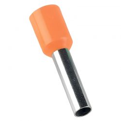 Embout de câblage simple à sertir, 4 mm², orange - sachet de 100 pcs