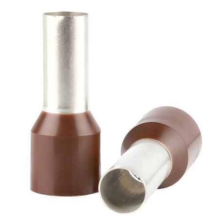Embout de câblage simple à sertir, 10 mm², marron - sachet de 100 pcs Embout de câblage simple à sertir, 10 mm², marron - sachet de 100 pcs