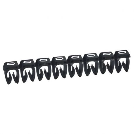 Boite de 512 repères CME 1 pour fils 0.5mm² à 1.5mm² - marquage chiffre 0 noir Boite de 512 repères CME 1 pour fils 0.5mm² à 1.5mm² - marquage chiffre 0 noir
