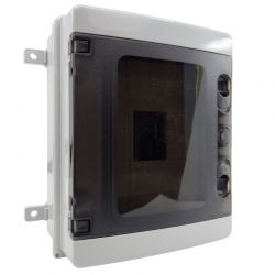 Coffret étanche 5 modules 210x168x102mm - montage en saillie - pour l'extérieur IP65