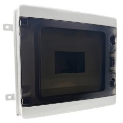 Coffret étanche 8 modules 210x222x102mm - montage en saillie - pour l'extérieur IP65
