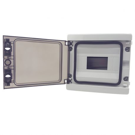 Coffret étanche 8 modules 210x222x102mm - montage en saillie - pour l'extérieur IP65