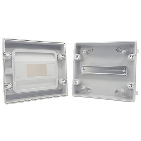 Coffret étanche 8 modules 210x222x102mm - montage en saillie - pour l'extérieur IP65