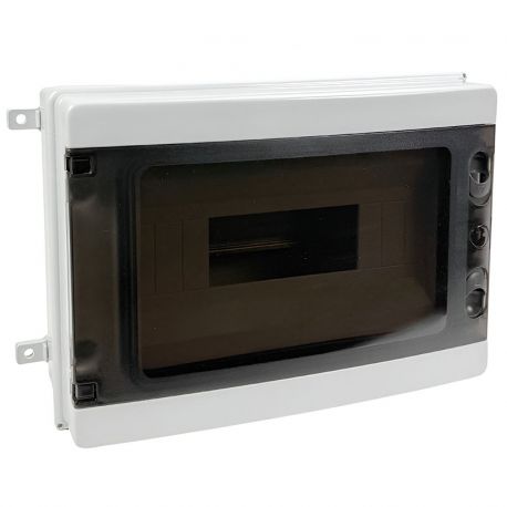 Coffret étanche 12 modules 218x302x115mm - montage en saillie - pour l'extérieur IP65 Coffret étanche 12 modules 218x302x115mm - montage en saillie - pour l'extérieur IP65