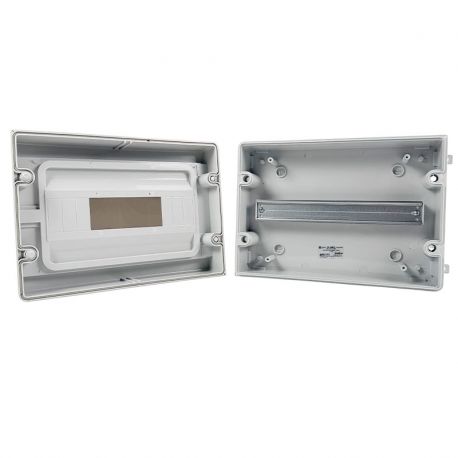 Coffret étanche 12 modules 218x302x115mm - montage en saillie - pour l'extérieur IP65