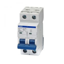 Disjoncteur bipolaire 2P - 50A - 10kA - courbe C - À vis - IMO