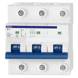 Disjoncteur tripolaire 3P - 125A - pouvoir de coupure 10kA - courbe D - À vis - IMO