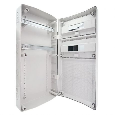 Coffret pour prise étanche 32M IP65 IK10, 2 rangées de 16 modules