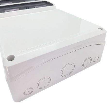 Coffret pour prise étanche 32M IP65 IK10, 2 rangées de 16 modules