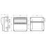 Coffret pour prise industrielle étanche IP65 IK10 - 1 rangée de 16 modules - 330x330x155mm