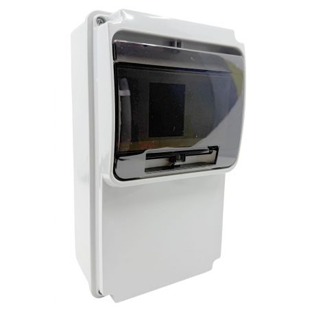 Coffret pour prise de courant étanche IP54 IK10 - 1 rangée de 6 modules