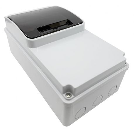 Coffret pour prise de courant étanche IP54 IK10 - 1 rangée de 6 modules