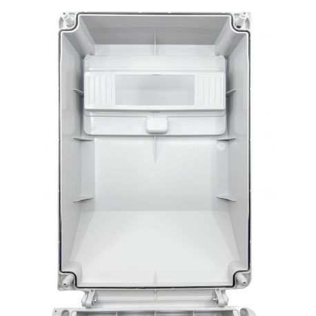 Coffret pour prise industrielle étanche IP65 IK10 - 1 rangée de 12 modules