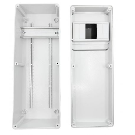 Coffret pour prise industrielle étanche IP54 IK10 - 1 rangée de 6 modules - 350x130x105mm