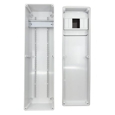 Coffret pour prise industrielle étanche IP54 IK10 - 1 rangée de 6 modules - 460x130x105mm