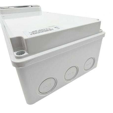Coffret pour prise industrielle étanche IP54 IK10 - 1 rangée de 6 modules - 460x130x105mm
