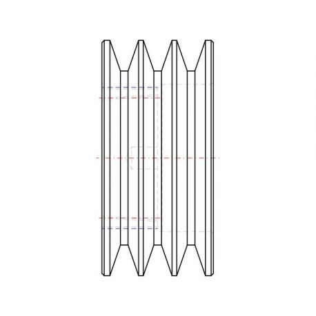 Poulie trapézoïdale SPA / A - 3 gorges - Ø100 mm - Moyeu amovible 1610 - Fonte