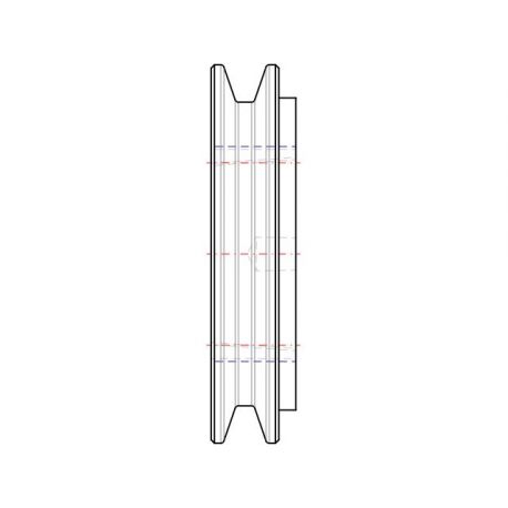 Poulie trapézoïdale SPA / A - 1 gorge - Ø106 mm - Moyeu amovible 1610 - Fonte