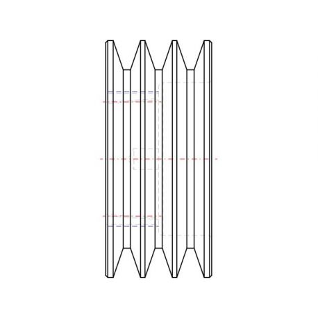 Poulie trapézoïdale SPA / A - 3 gorges - Ø106 mm - Moyeu amovible 1610 - Fonte