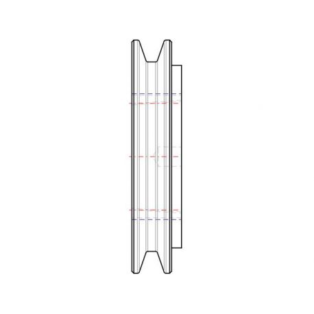 Poulie trapézoïdale SPA / A - 1 gorge - Ø112 mm - Moyeu amovible 1610 - Fonte