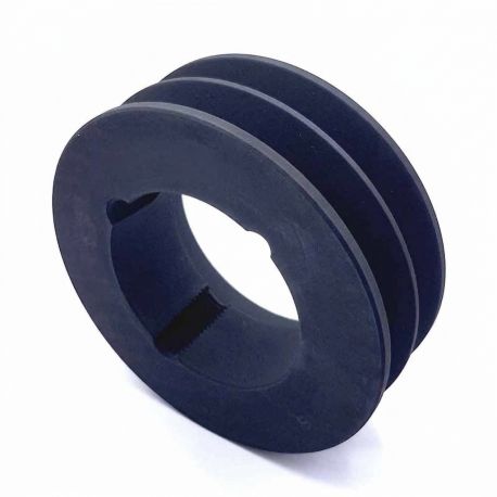 Poulie trapézoïdale SPA / A - 2 gorges - Ø112 mm - Moyeu amovible 1610 - Fonte