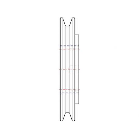 Poulie trapézoïdale SPA / A - 1 gorge - Ø132 mm - Moyeu amovible 1610 - Fonte