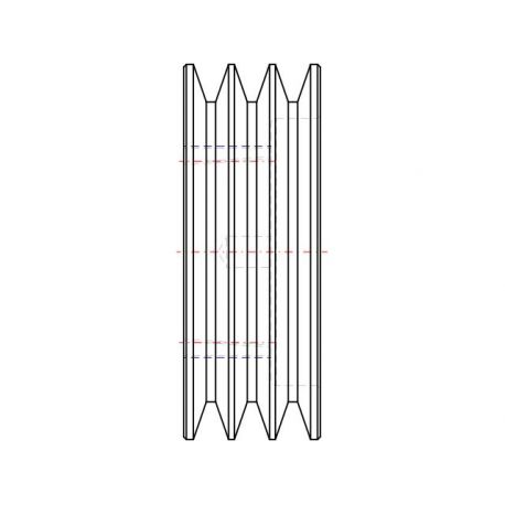 Poulie trapézoïdale SPA / A - 3 gorges - Ø132 mm - Moyeu amovible 2012 - Fonte