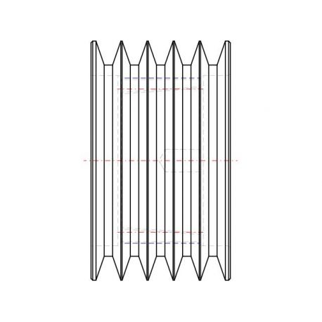 Poulie trapézoïdale SPA / A - 5 gorges - Ø132 mm - Moyeu amovible 2517 - Fonte
