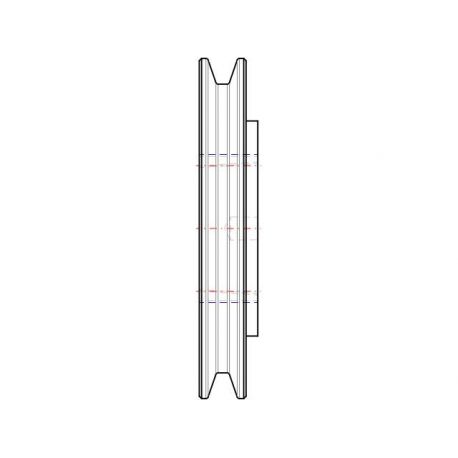 Poulie trapézoïdale SPA / A - 1 gorge - Ø140 mm - Moyeu amovible 1610 - Fonte