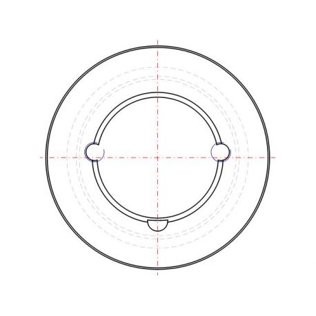 Poulie trapézoïdale SPA / A - 3 gorges - Ø140 mm - Moyeu amovible 2517 - Fonte