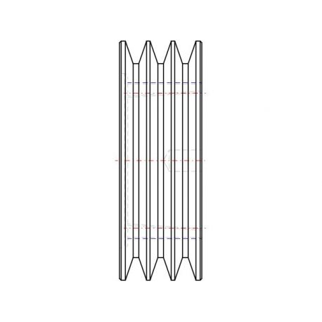 Poulie trapézoïdale SPA / A - 3 gorges - Ø140 mm - Moyeu amovible 2517 - Fonte