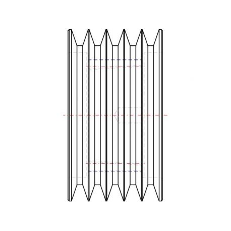 Poulie trapézoïdale SPA / A - 5 gorges - Ø140 mm - Moyeu amovible 2517 - Fonte